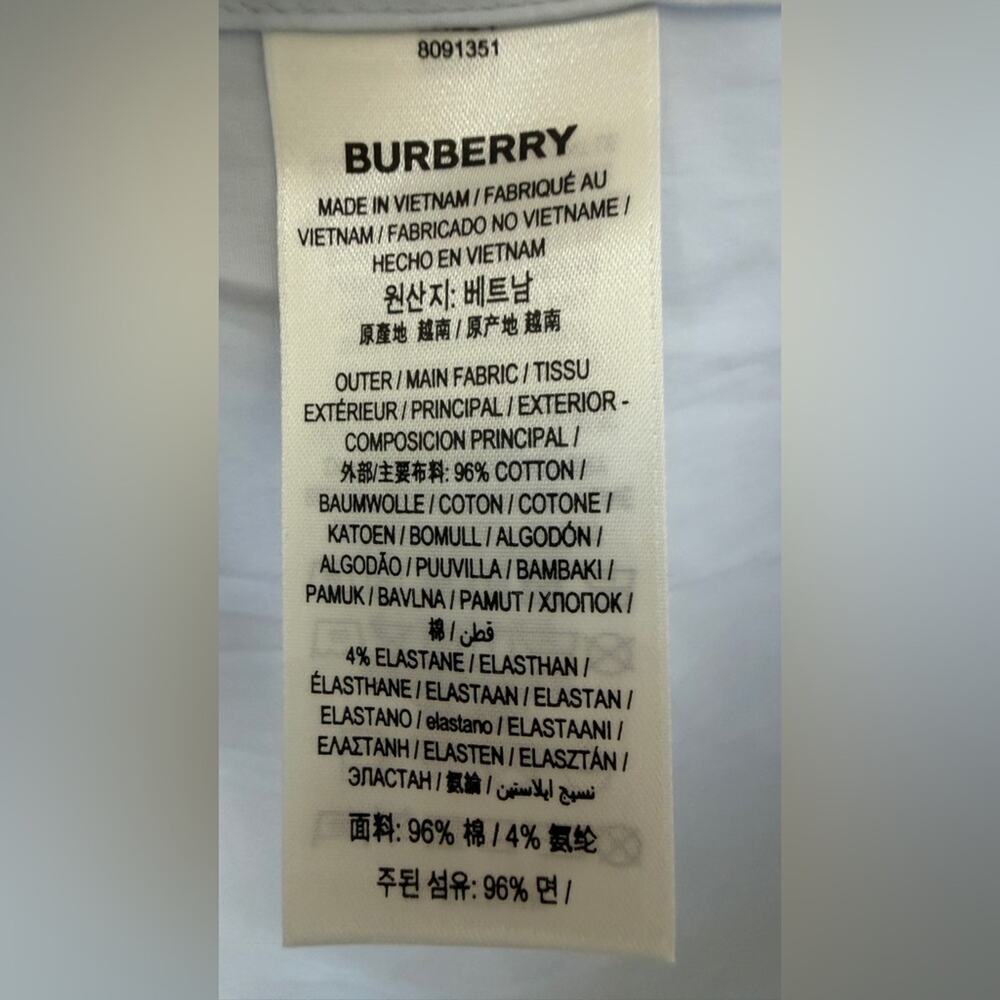 Burberry Pale Blue Button-Front Tie-Waist Shirt Dress 6 - Picture 8 of 11